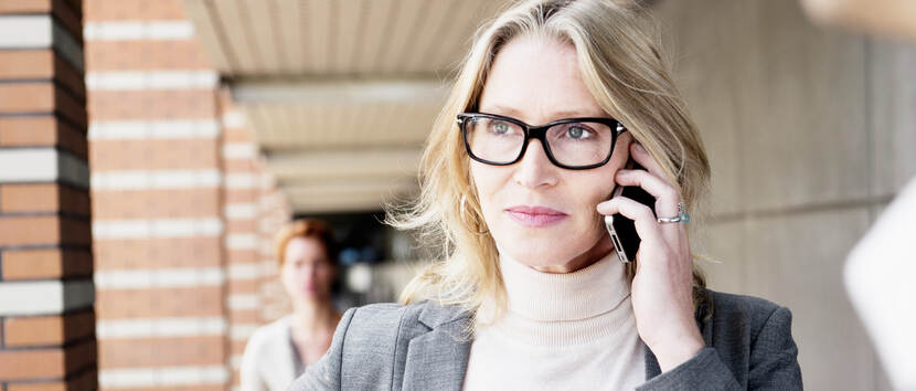 Vrouw met smartphone