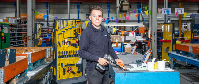 Nick Jongeneel in de werkplaats